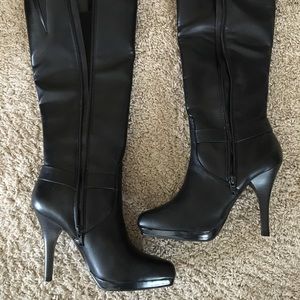 Black Leather Boot Heels